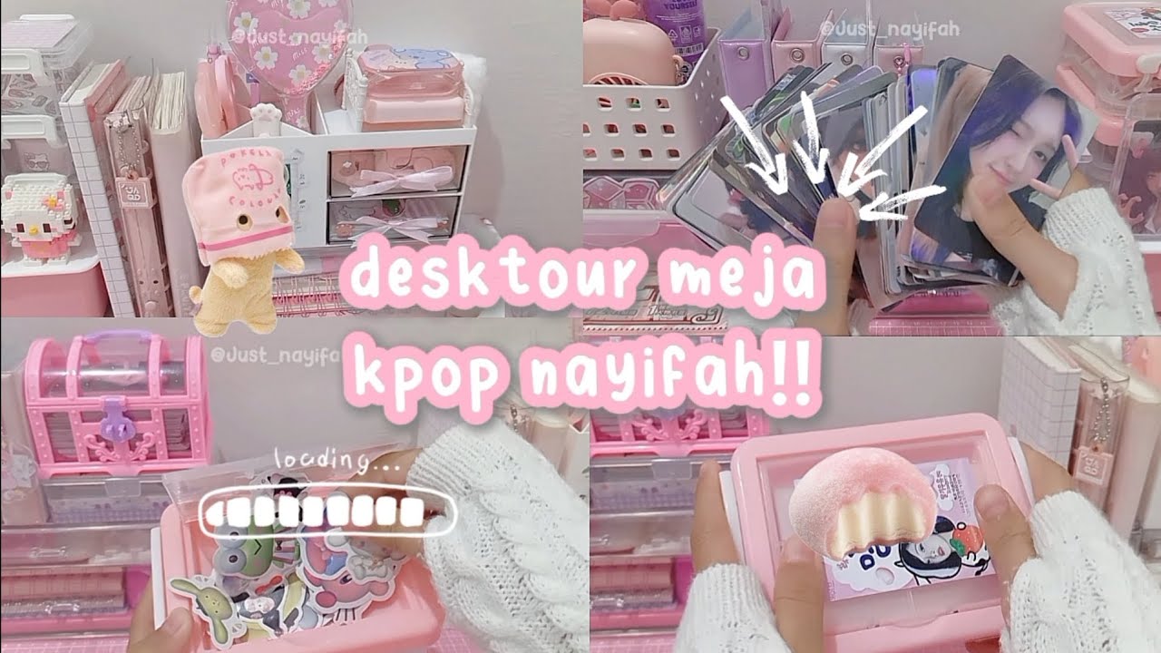 𐙚Desk tour meja kpop nayifah🎀🫧#fypp#kpopdesk#desktour#aesthetic#pink