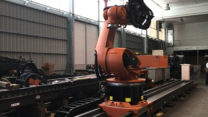 Kuka gigantic robot on rail