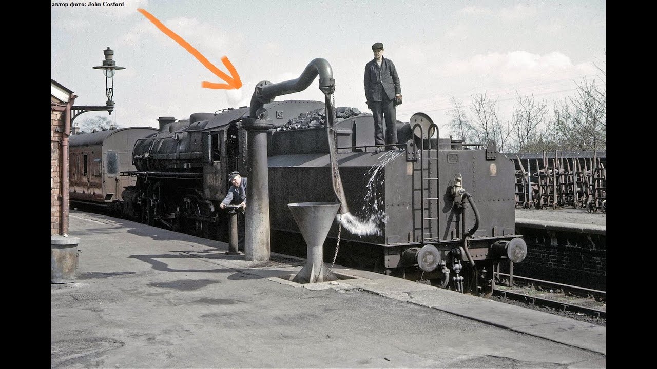 серия126 Как заправляли паровозы во время движения #паровоз #train #steam #locomotive #поезд