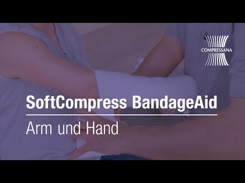 Ödemtherapie mit SoftCompress BandageAid – Anlegen der Bandagierung am Arm