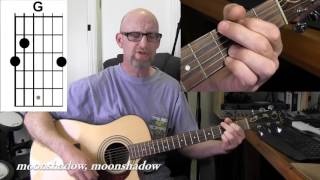 CAT STEVENS - MOONSHADOW  Acoustic guitar tutorial with chords and lyrics chords