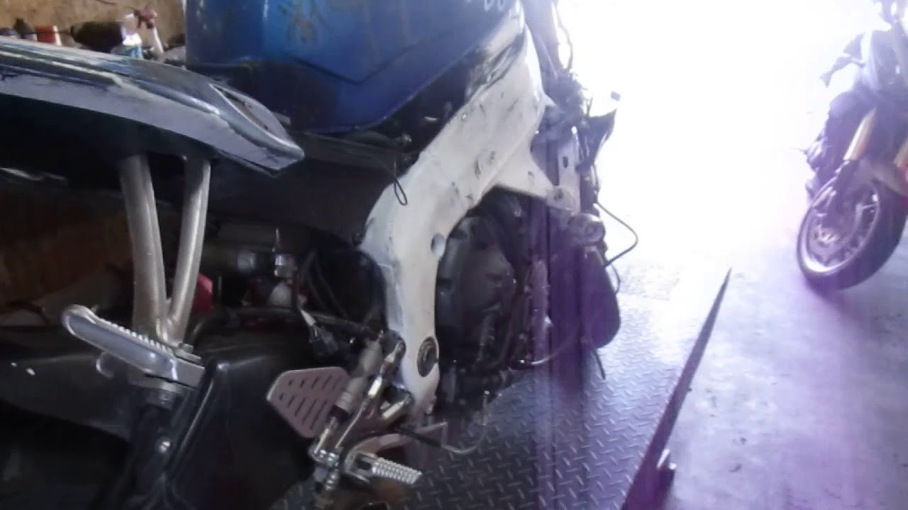 Wrecked R6 Starting Wrecked 2007 Yamaha R6 #1122 - YouTube
