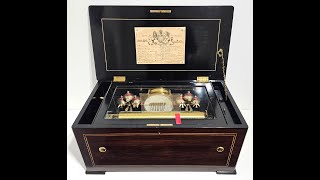 Antique 6 Drum & Bell Music Box by George Bendon, c. 1880