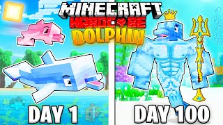 I Survived 100 Days as a DOLPHIN in HARDCORE Minecraft! #TeamSeas