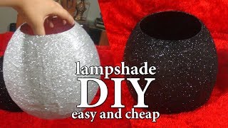 DIY-lamp shades-أعمال يدوية-طريقة أباجوره سهله من خامات فى المنزل-ج1