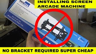 Ladcade - DIY arcade (How to Install TV screen super easy really cheap) (BUILD LOG #5)