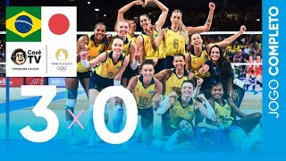 Thumbnail for JOGO COMPLETO | BRASIL X JAPÃO | VÔLEI FEMININO | 2ª RODADA | OLIMPÍADAS PARIS 2024