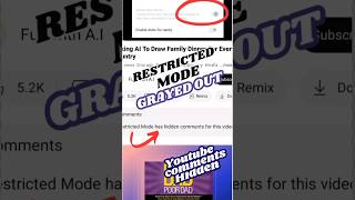 restricted mode has hidden comments for this video #android #youtube #tutorial #restrictedmode