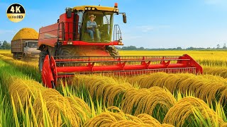 How American Farmers Harvest 9.8 Million Tons of Rice in 2025 | Agricultural Documentary