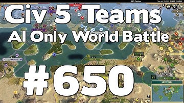 Civ 5 Teams AI Only Battle (54 Civ TSL World AI Only Battle) #650