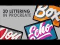3 ways to create 3d lettering in procreate