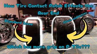 The Effects of Tire Contact Patch in the Rear of an RC Drift Car on P-Tile (Live Reactions)