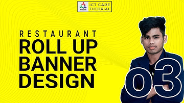 How to make professional Restaurant Roll Up Banner using Photoshop CC||Restaurant Roll Up Banner.||