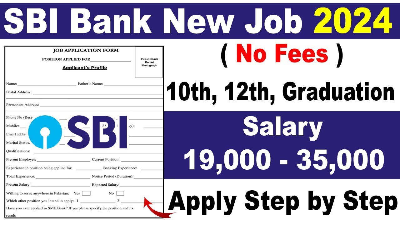 Sbi bank recruitment 2024 apply online  Bank vacancy 2024  Sbi bank job vacancy 2024