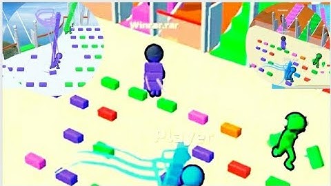 Bridge Race Noob vs Pro vs Hacker Gameplay Walkthrough All Level,(Android ios)