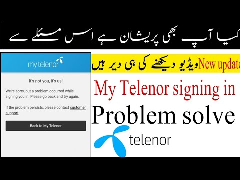 we're sorry, but a problem occurred while signing you in My Telenor App.my telenor sign up problem