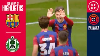 Resumen #PrimeraFederación | FC Barcelona Atlètic 1-1 CD Arenteiro | Jornada 31, Grupo 1