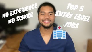 TOP 5 ENTRY LEVEL HOSPITAL JOBS | NO EXPERIENCE OR SCHOOL NEEDED!!! Thumb