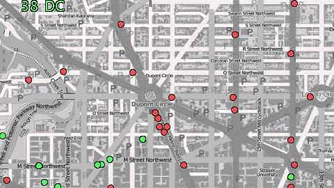 Animation of GTFS Data for Dupont Circle