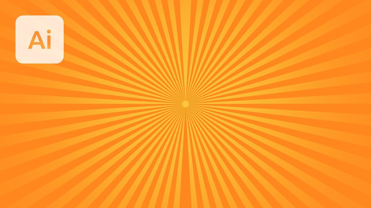 Create A Vector Sunburst In Illustrator Youtube