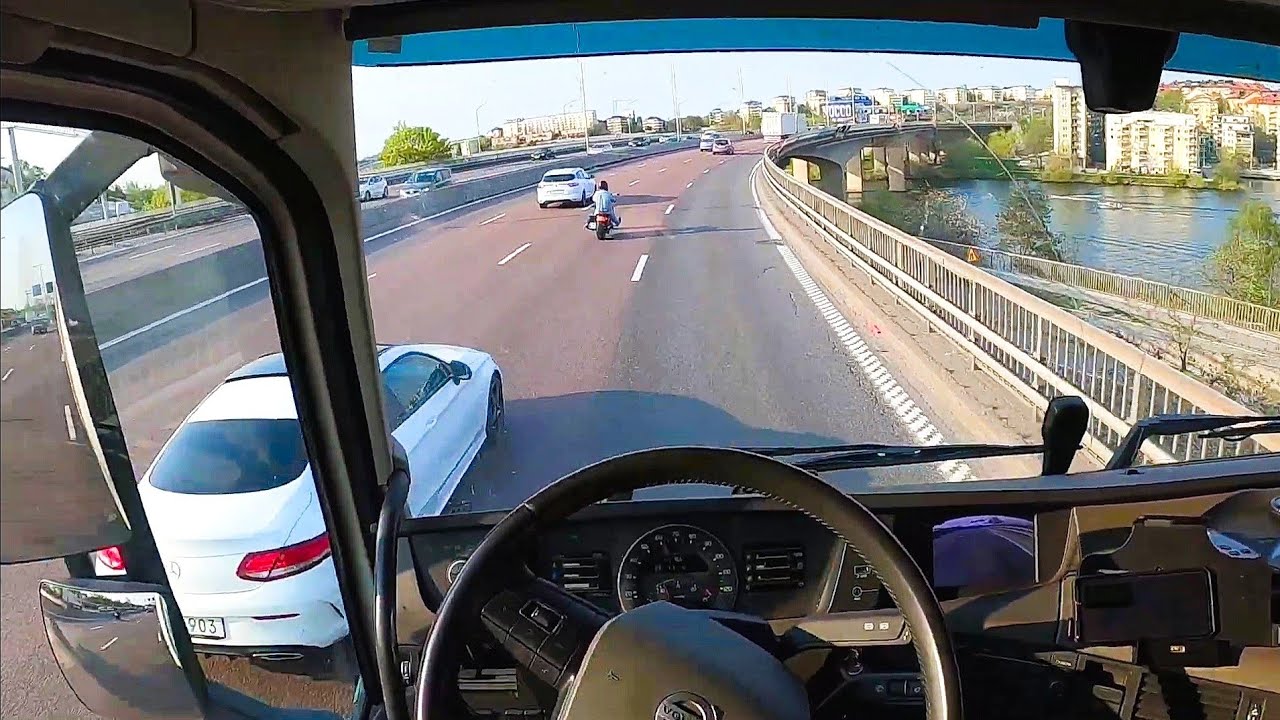 A beautiful day, POV Truck Driving - Volvo FH 500, Älvsjö to Sundbyberg