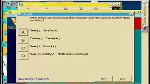Keystone Learning: Visual Basic 6 Level 3 Chapter 1 Quiz