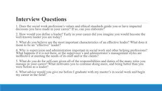 Leadership Interview Assignment Video Analysis and Discussion -SW 561