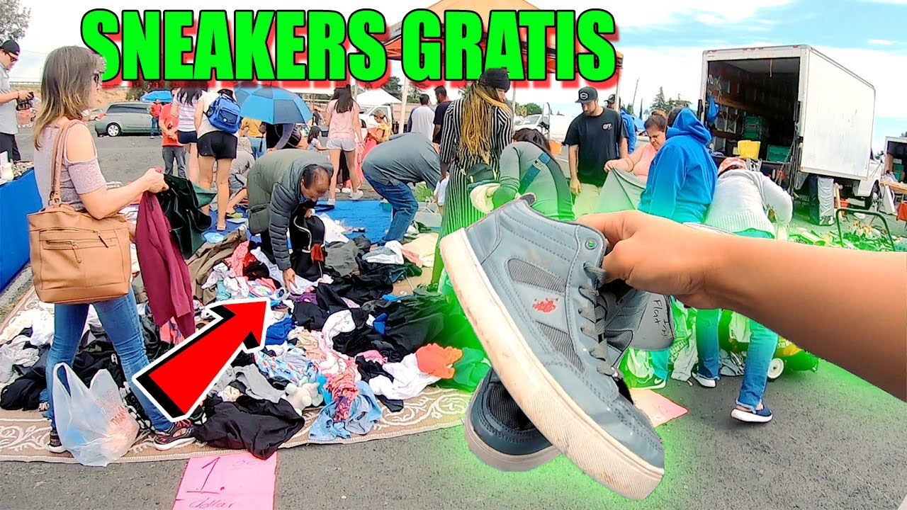  Pasar  Bekas AMERIKA BAGI BAGI SEPATU  GRATIS  REJEKI 