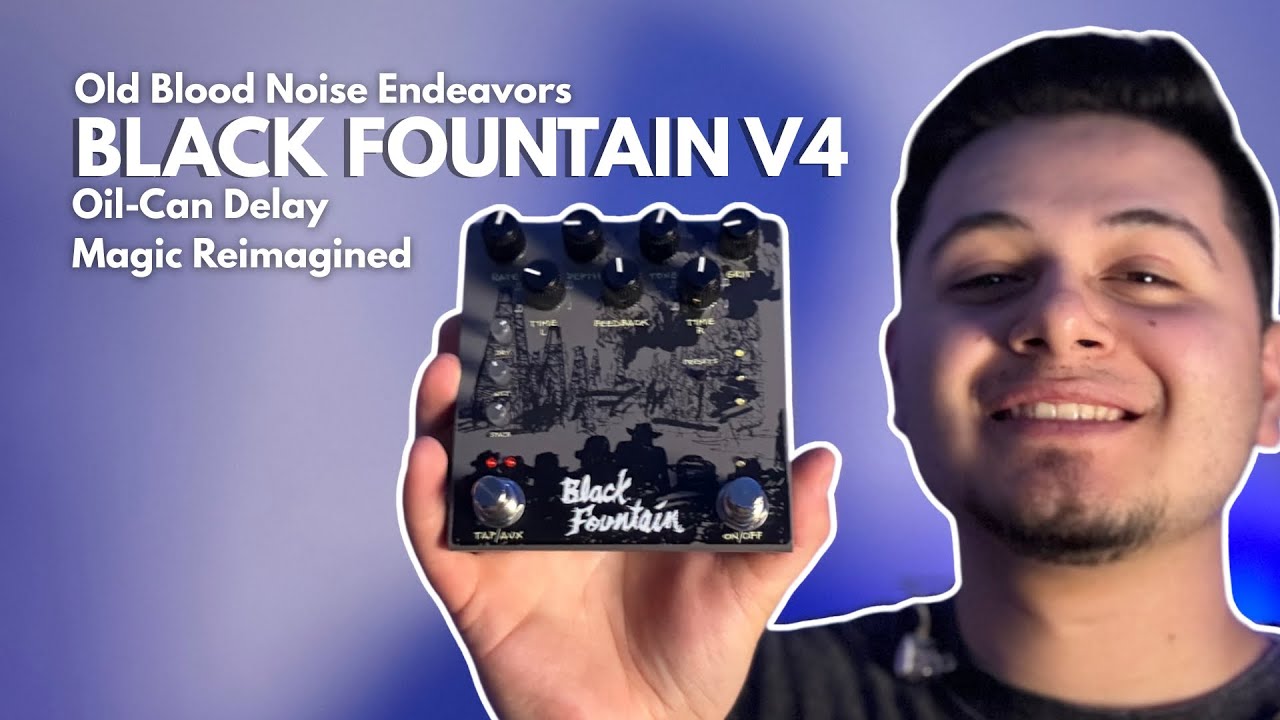 OBNE Black Fountain V4 Pedal | Oil-Can Delay Magic Reimagined