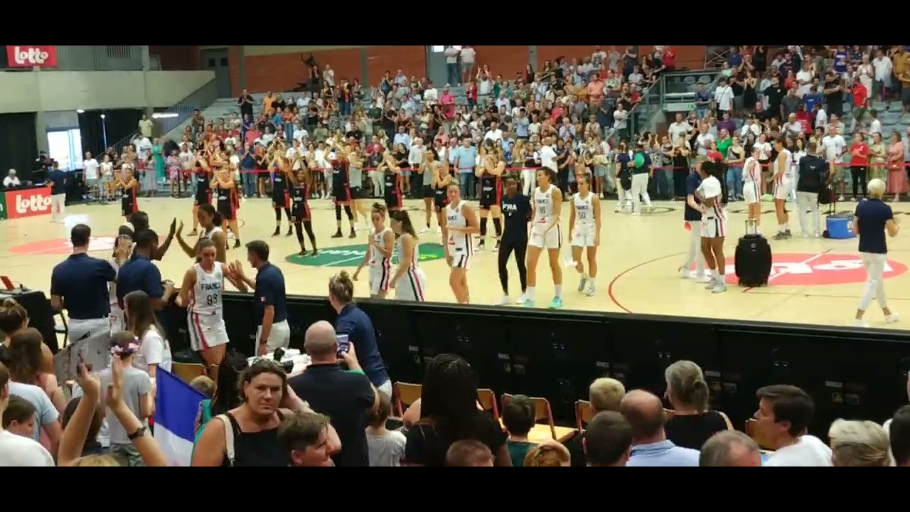 L'équipe de France féminine de basket France Belgique 2022 YouTube