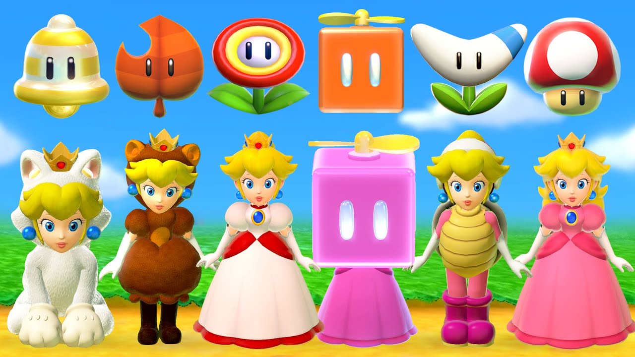 Super Mario 3d World Bowser S Fury All Peach Power Ups Youtube