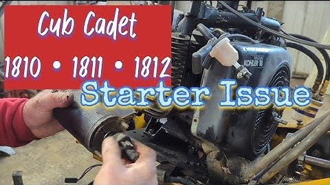Cub Cadet 1810 1811 1812 Starter Issue - Removing  The Starter
