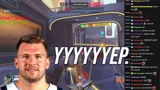 Luka Doncic Randomly Appears on OVERWATCH 2 Twitch Stream!!