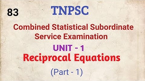 TNPSC Combined Statistical Subordinate Service Examination