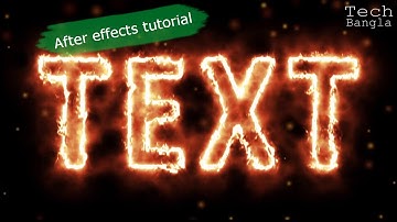 After Effects Tutorial: Real Fire Text effect (Easiest Way!) !!!