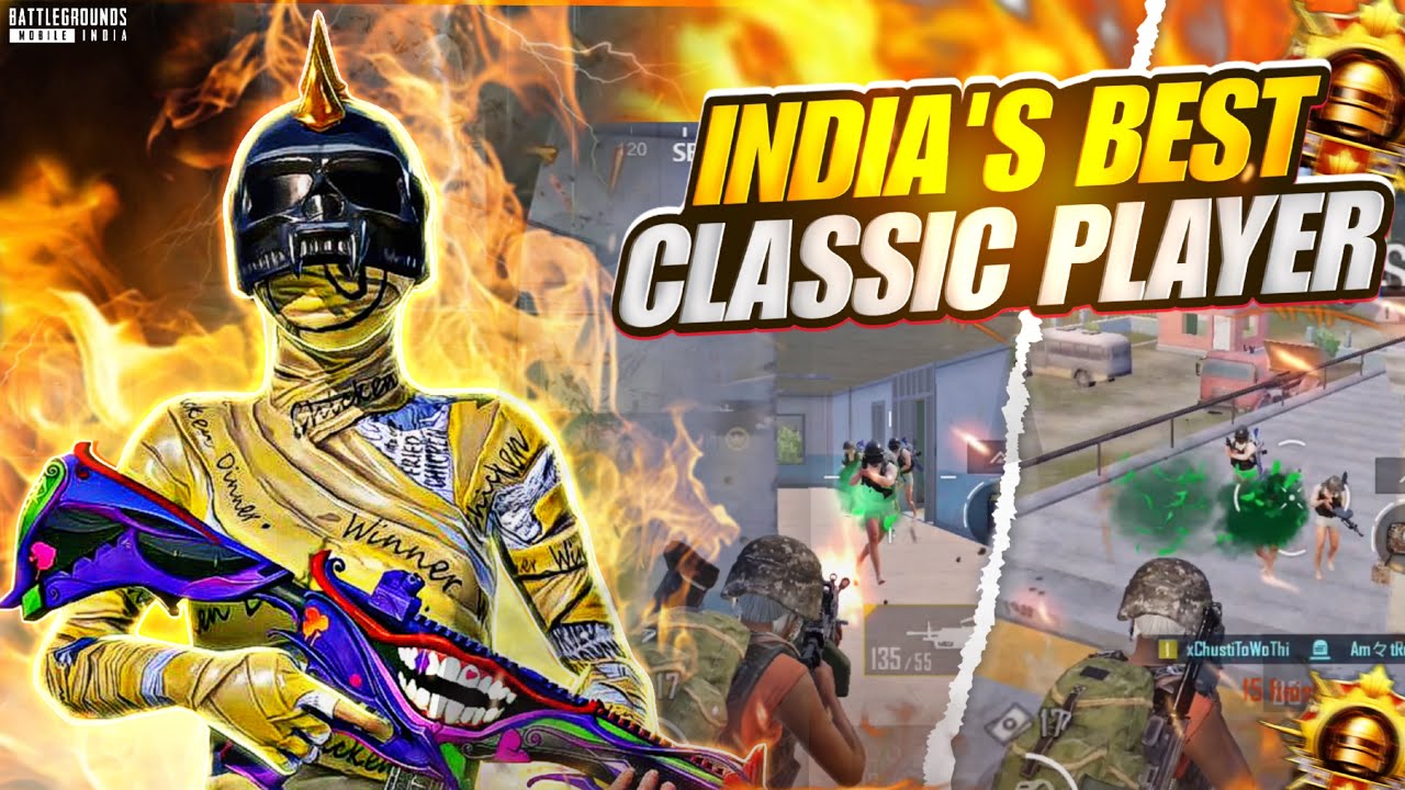 India’s Best Classic Player 🔥 Intense 1v4 clutches | Fastest 4 Finger ...