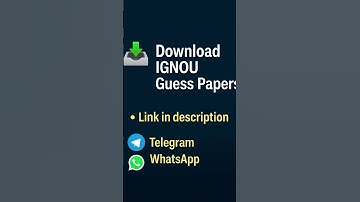 #ignouassignment #ignou *IGNOU Guess Paper = Study Shortcut*