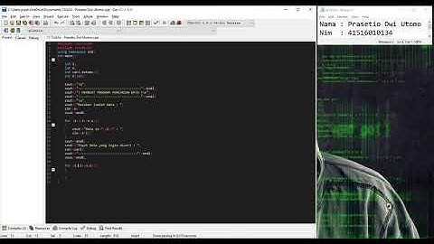 Pemrograman C++ menggunakan Array, IF, dan For - Prasetio Dwi Utomo