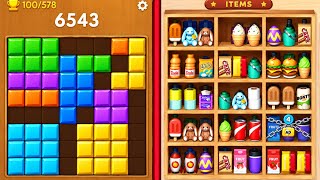 🧩 Block Blast Puzzle VS Goods Sorting Puzzle 🥫🥤🧃🍫🧋 | All Levels | Satisfying Gameplay screenshot 1