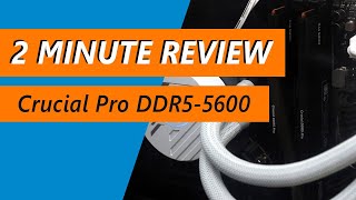 Crucial RAM for enthusiasts? Crucial Pro DDR5-5600 2x16GB Review