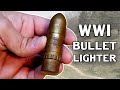 WWI Trench War Art - 100 Year Old Brass Bullet Lighter Restoration