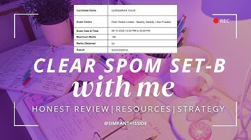 How much did I score in SPOM SET-B*?? | Honest review🙃 | Strategy | Resources 📒📖