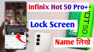 infinix hot 50 pro plus 5g lock screen name kaise likhe | how to write in lock screen name setting