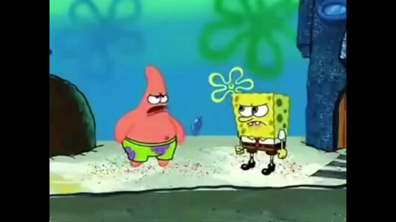 Patrick Star Cant see My Forehead Spongebob gets triggered - YouTube