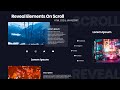 How to make website with scroll reveal effects  reveal elements on scroll  html css  javascript