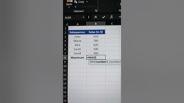 MAXIMUM formula in excel | MAX function in excel #exceltips #exceltutorial #excelformulas