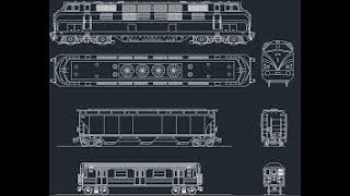 How to draw train in AutoCAD tutorial.