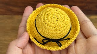 How To Crochet Mini Hat For Absolute Beginner Doll Hat Super Simple