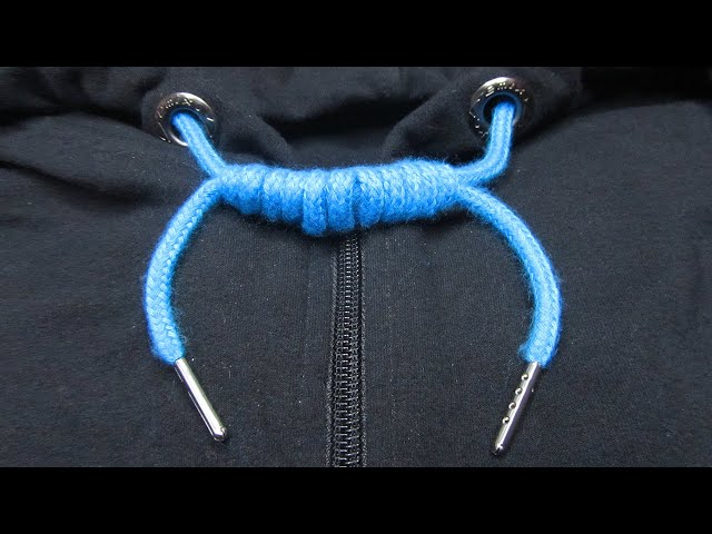 How to tie hoodie strings #SimpleAndEasy 