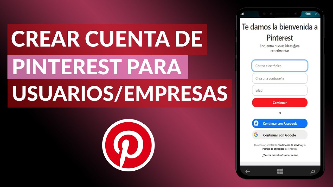 lámpara Rebelión Plata Cómo Crear una Cuenta de Pinterest para Usuarios o para Empresas Fácilmente  - YouTube